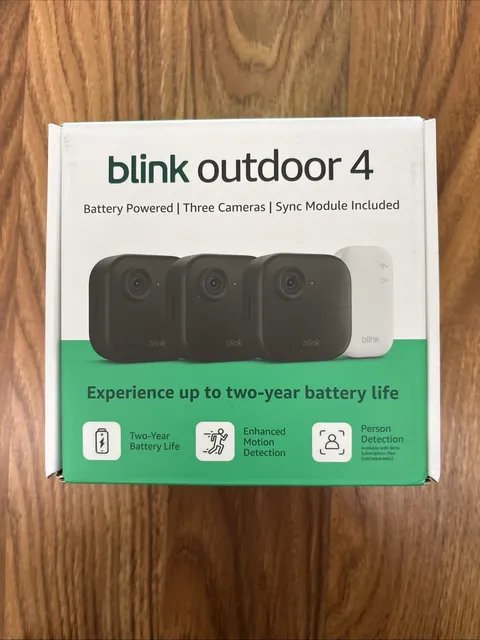 Blink Outdoor 4, (4th Gen 2025) Wireless 3 Camera Security System + Sync Module