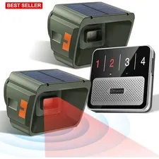 Security Driveway Alarm System 3 Sensors 2640 Ft Range Wireless Weatherproof