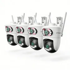 4Pack  Security Camera Dual Lens Wireless WiFi PTZ  Home Security Auto Tracking