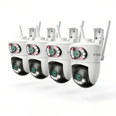 4Pack  Security Camera Dual Lens Wireless WiFi PTZ  Home Security Auto Tracking