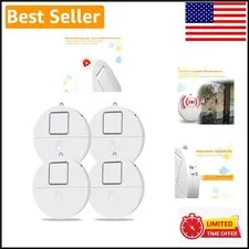 4-Pack Glass Break Window Alarms - Ultra-Loud 120dB with LED Low Battery Alert