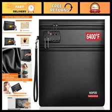 Fireproof Money Bag with Lock | 12-Layer Zipper Pouch for Cash, Passports & Valu