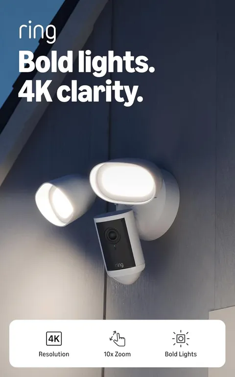 Floodlight Cam Pro, Wired (Newest Model), Home or Business Security, Retinal 4K