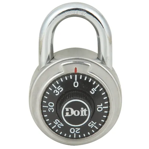 Do it 2 In. Stainless Steel Black Combination Lock Padlock 1850DDIB SIM Supply,