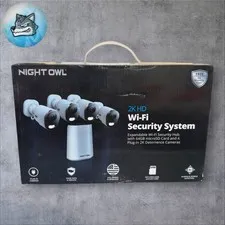 Night Owl 2K Wi‑Fi Recorder Security System 8‑Channel w/ 4 Cameras 64GB AI