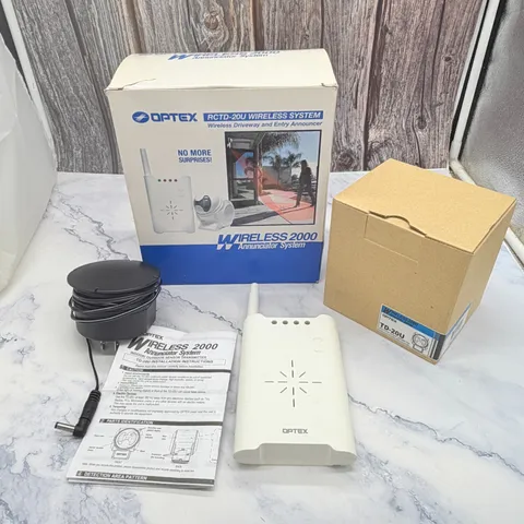 Optex RCTD20U 2000ft Wireless Driveway Alert System Kit White Open Box