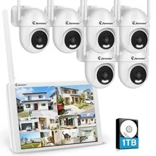 5MP Wireless Security Camera System Exterior Outdoor Camera Surveillance Monitor
