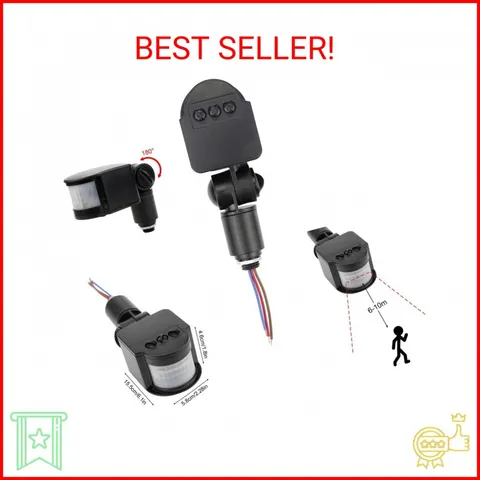 HiLetgo Outdoor PIR DC 12V Automatic Infrared PIR Motion Sensor Switch for LED F