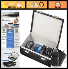 Faraday Box & 2 Pack Signal Blocking Key Fob Protector Bags - Anti-Theft Car Key