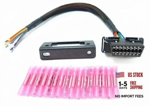 OBD2 J1962 Female to Open Pigtail Cable Bracket OBDii Port Replacement Cable