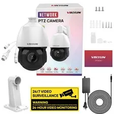 Vikylin 8MP PTZ PoE CCTV Camera 25XZoom Auto Tracking Human Vehicle Detection