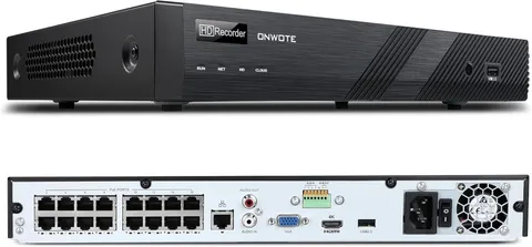 6K 12MP 16 Channel Poe NVR IP Security Video Audio Recorder (Built-In 16 Poe Por