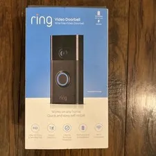 OPEN BOX Ring Video Wire-free Doorbell Satin Nickel Rechargeable with Battery