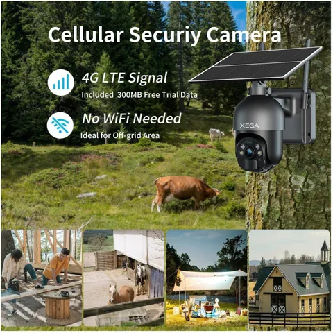 4G LTE Cellular Security Camera Built-in SIM Card