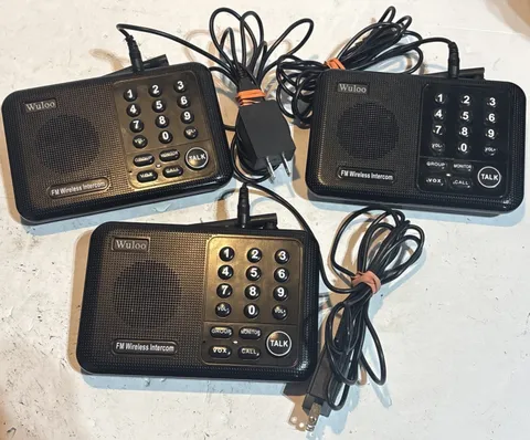 Wuloo 10 Channel FM Wireless Intercom System 1 Mile Range WL666 Lot of 3 Tested