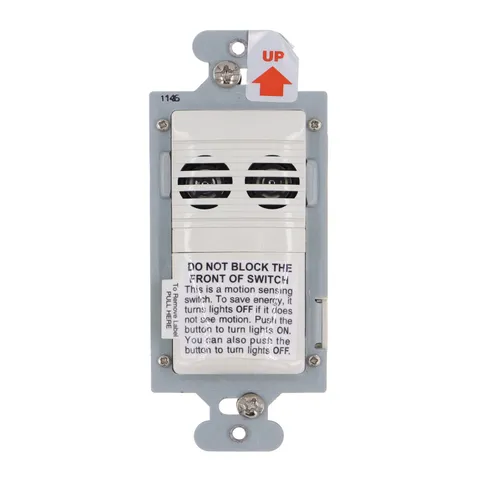 WATTSTOPPER CU-250-W ULTRASONIC VACANCY WALL SWITCH SENSOR, 600W, 120V, WHITE
