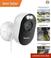 Advanced 2K WiFi Security Camera - Color Night Vision & Local Storage Options