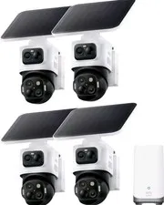 eufy eufyCam S4 4K Solar Camera Wireless Outdoor Triple Lens Bullet-PTZ 4-Cams