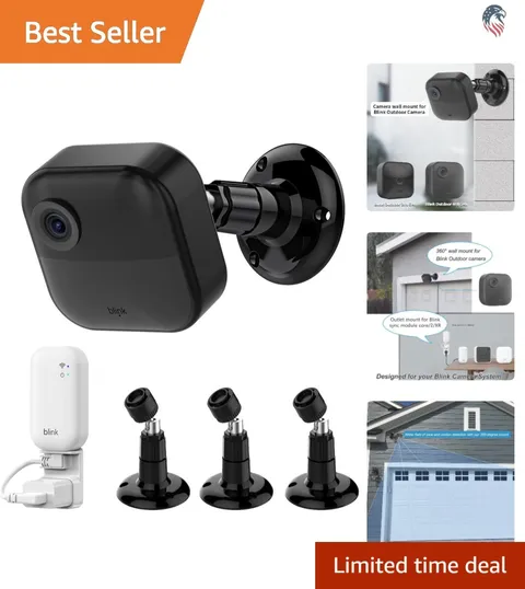 Compatible with Blink Outdoor 4/3rd Gen 2K+ Camera Mount Wall Bracket Set 3 Pack