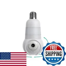 Luna Light Bulb Security Camera Wireless Outdoor Indoor, 2K 360° Pan Tilt E2