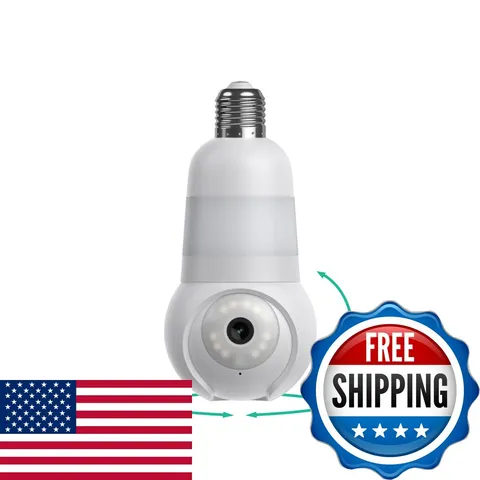 Luna Light Bulb Security Camera Wireless Outdoor Indoor, 2K 360° Pan Tilt E2
