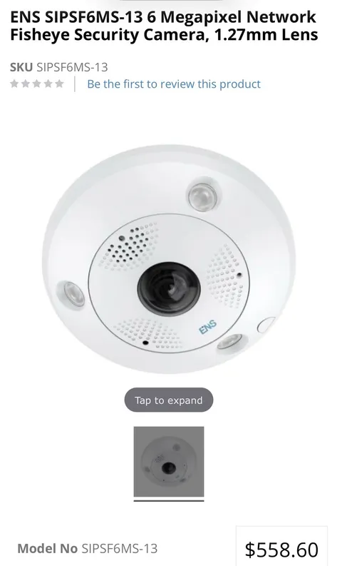ENS network fisheye camera