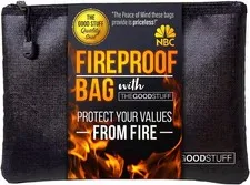 Fireproof Money Bag for Cash (10" x 13") – Waterproof Document Holder with Zi...