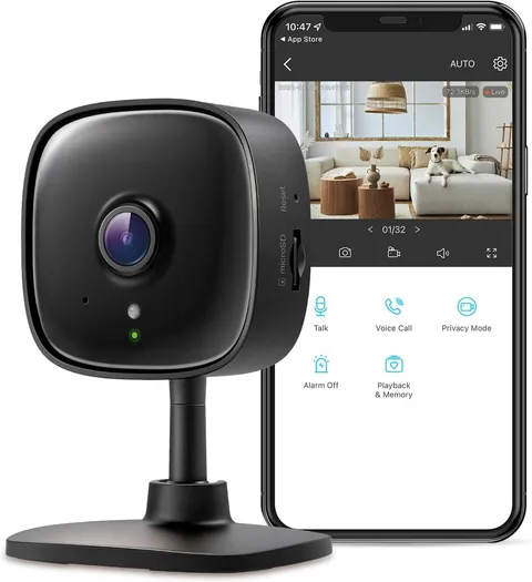 Tapo 2K Indoor Security Camera, Baby Monitor, Dog Camera, C111, Black