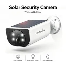 Wansview 2K Wireless Security Camera 3MP Home WiFi Solar Powered Audio Outdoor