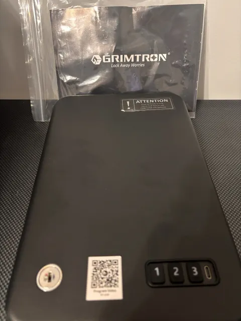 GRIMTRON VT-1136 Black Metal Safe Combo Key Override w/ Cable, Medium - NO KEYS