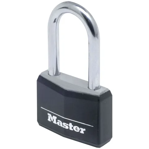 Master Lock 9140EURDBLKLF Aluminum Vinyl Black Cover 40mm 4-Pin Lock -38mm