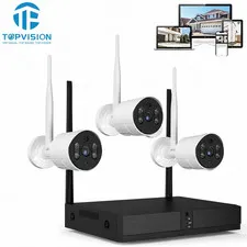 TOPVISION 8 Channel NVR Security System with (3) 1080P WiFi Camera (6026HEC-XMW)