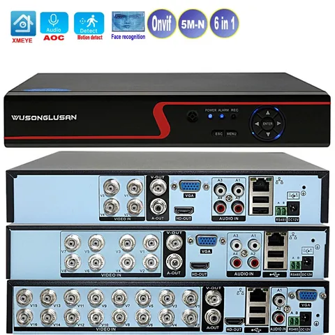Xmeye DVR/NVR 4/8/16Ch 5MP-N 1080P CCTV Audio Coax Motion Detection