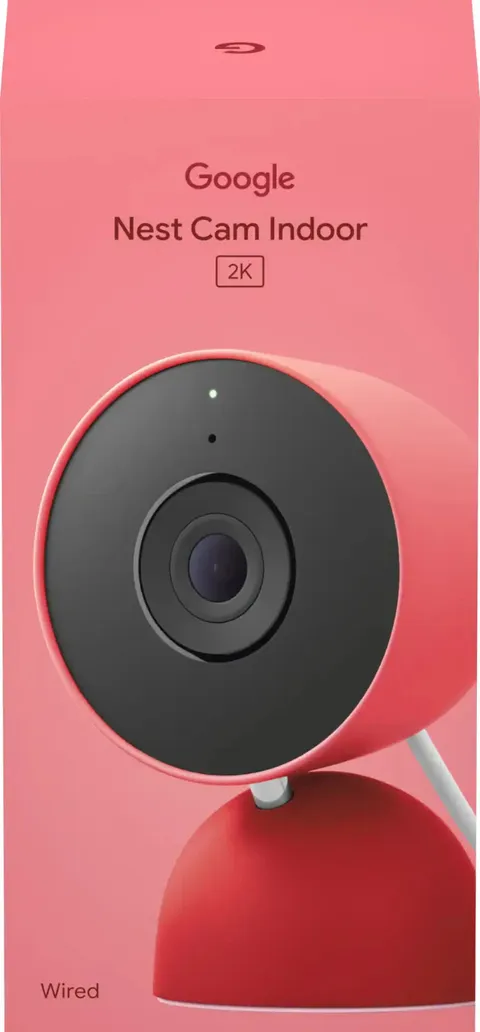 Google Nest Cam Indoor 2K Network Camera Wired 3rd Gen In Berry GA09974-US NIB