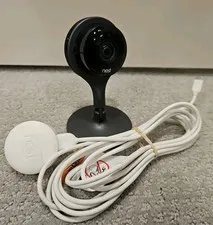 Google Nest Cam Indoor Security Camera A0005 1st Gen Tested Wired SmartCam Black