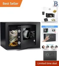 Digital Fireproof Safe with Keypad - Compact 0.23 Cu. Ft. Security Lock Box