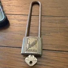 Slaymaker Rustless Keyed Padlock w/ 1 Key, 561, Made in USA, Silver 6mm