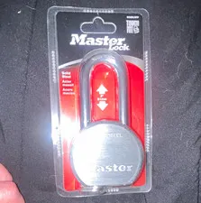 Master Lock 930DLHPF Solid Steel Keyed Padlock 2in 11mm Shackle w/2 Keys