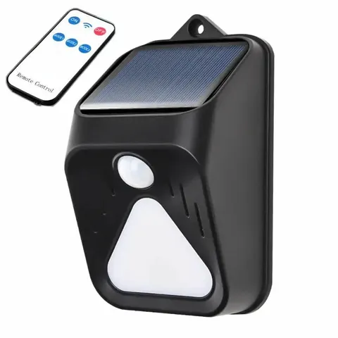 Waterproof Solar Powered Alarm Light Remote Control Motion Sensor Detector Siren