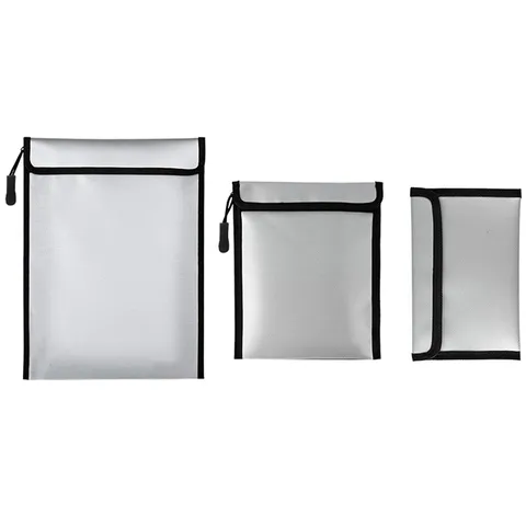 3 Pack Fireproof Zipper Bags For Files And Important Documents Easy To Use