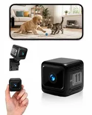 Mini Indoor Pet Camera, 1080P HD Offline Recording, 6-Hour Battery