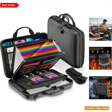 Hard-Shell Fireproof Organizer with Lock - Ultimate Safety for Valuables