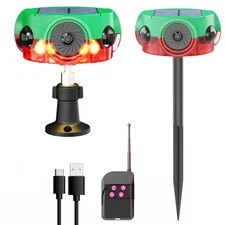 Solar Outdoor Motion Sensor Alarm - 360° Motion Detector Security Alarm, Supp...