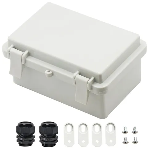 Zulkit IP65 Waterproof ABS Plastic Electrical Box - 5.9" x 3.9" x 2.8", Grey