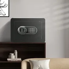 0.5CF Steel Home Security Safe Box Digital Keypad Wall-Mounted Cabinet For Cash