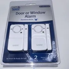 SABRE HS-DWA2 Wireless Door/Window Alarm 2 Pack 120 dB White Indoor
