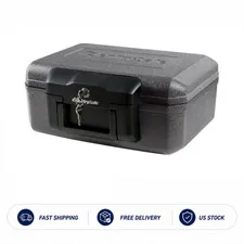 SentrySafe 1200 Fire-Resistant Box Safe with Key Lock 0.18 Cu. ft., Black