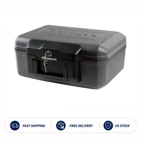SentrySafe 1200 Fire-Resistant Box Safe with Key Lock 0.18 Cu. ft., Black