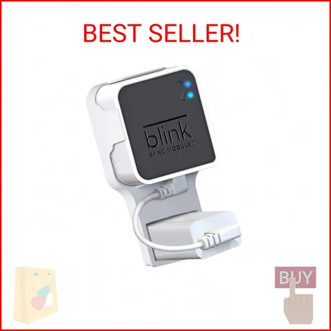 Kidjoyo Wall Mount for Blink Sync Module 2 with Short Cable - Save Space - No Me