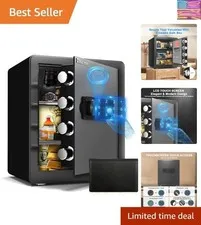 Safe Box, Fingerprint Safe with Fireproof &Waterproof Bag Money Safety Box fo...